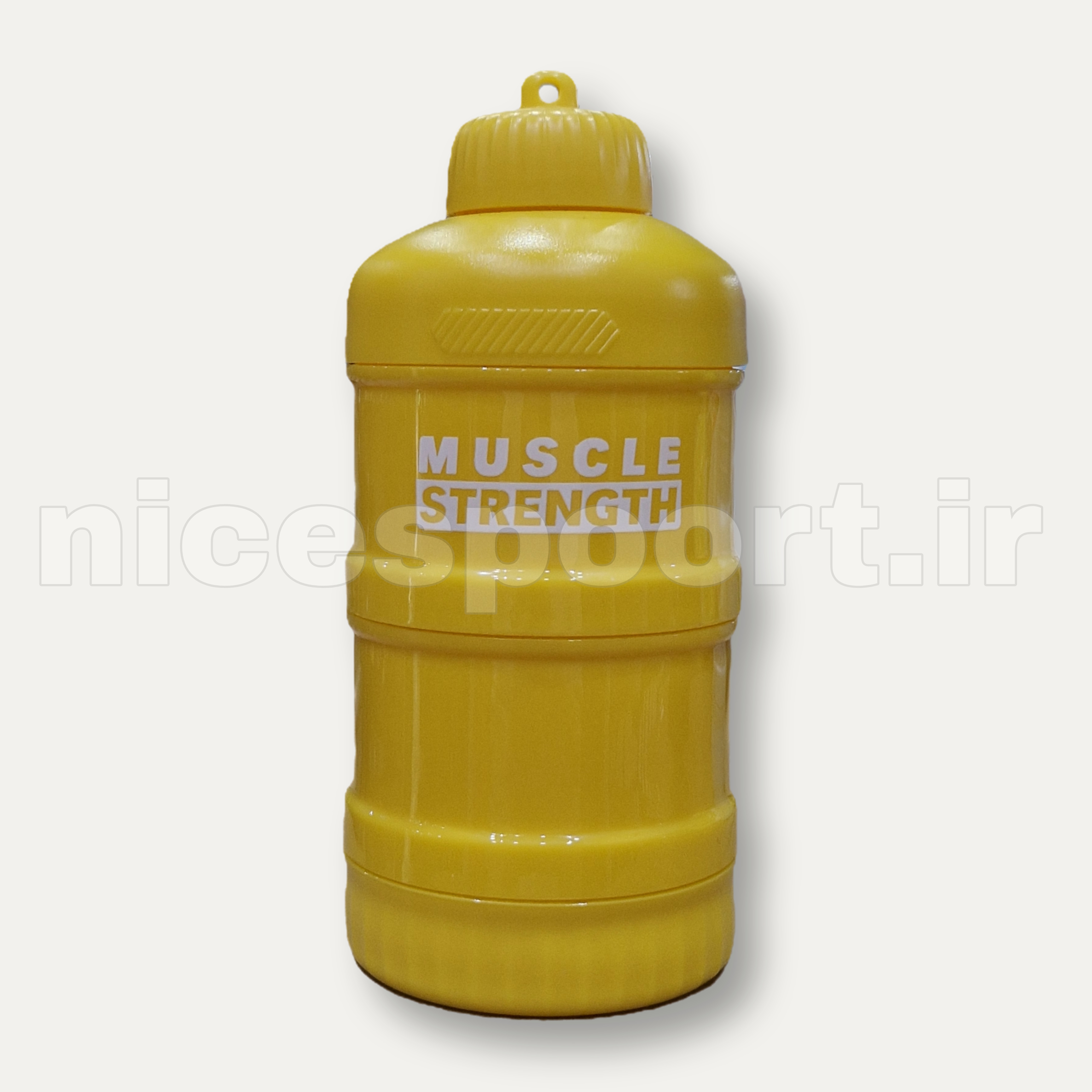 محفظه نگهداری پودر و قرص بدنسازی مدل MUSCLE STRENGTH