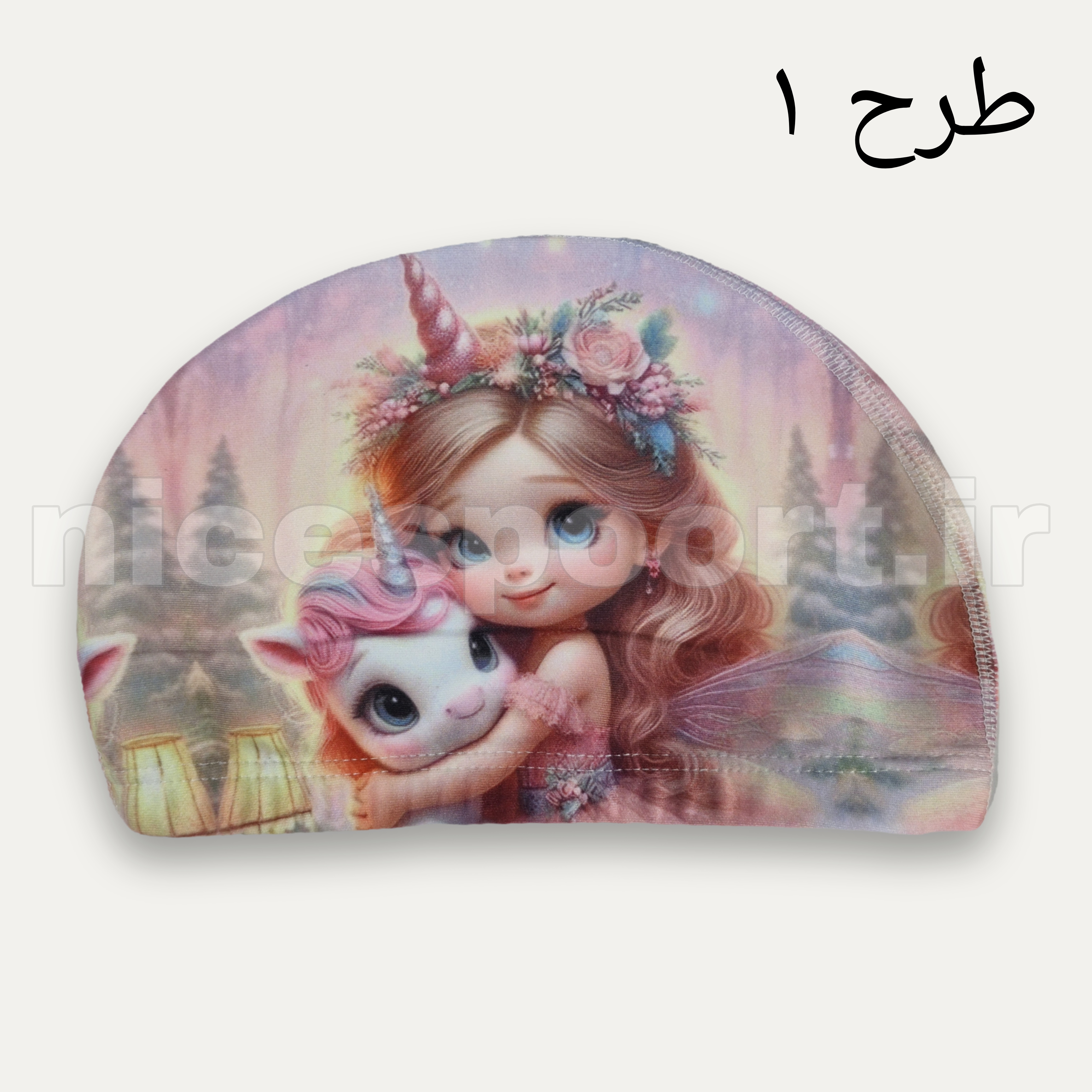 کلاه شنا پارچه ای طرح دخترانه