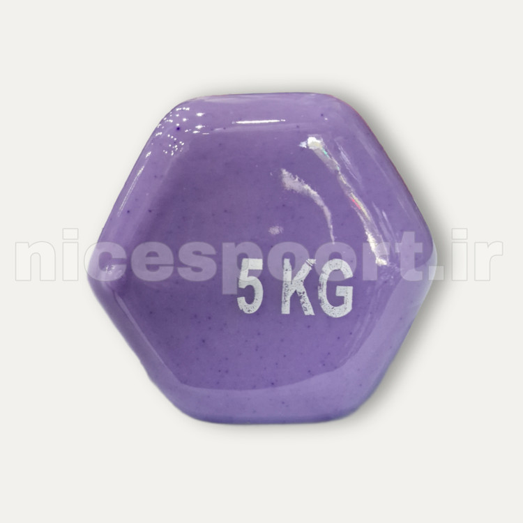 دمبل بانوان روکش دار 5 کیلویی بسته 2 عددی (جفتی)