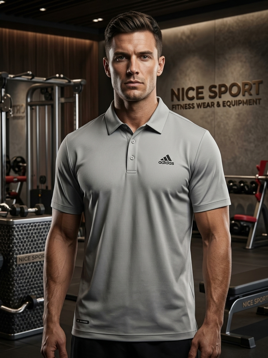 تیشرت مردانه یقه دار آدیداس ADIDAS