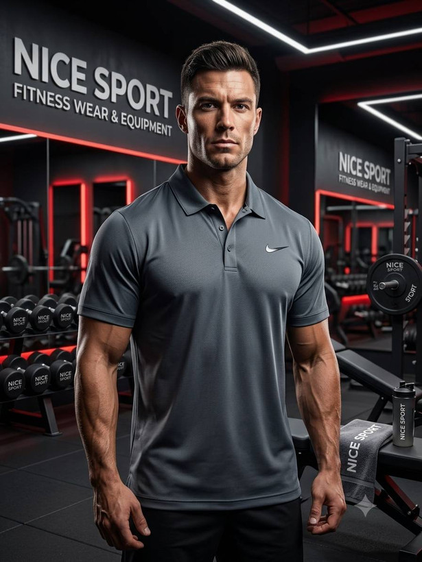 تیشرت مردانه یقه دار نایک NIKE