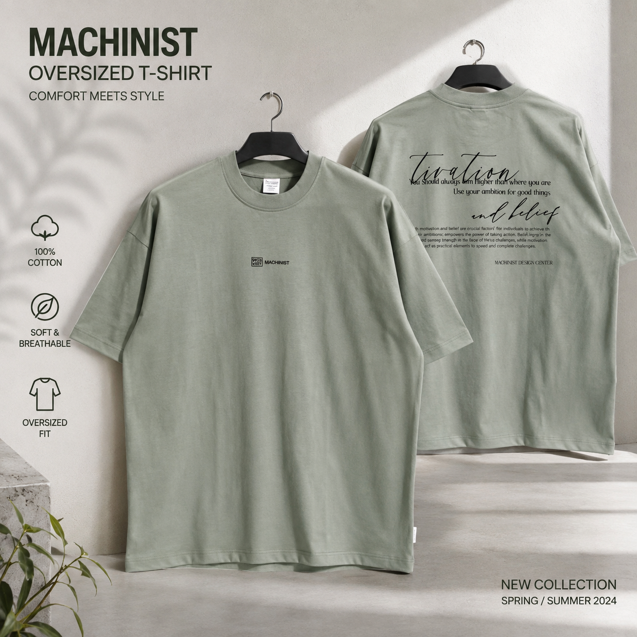 تیشرت مردانه ماچینیست MACHINIST اورسایز