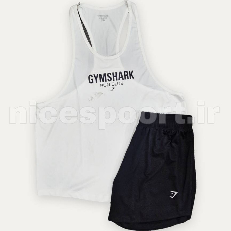 ست رکابی شلوارک جیم شارک مردانه Gymshark