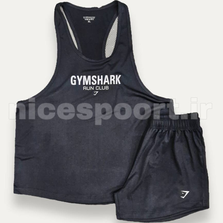 ست رکابی شلوارک جیم شارک مردانه Gymshark